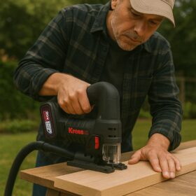 Kress KUE26 20Volt 4.0Ah Li-ion Çift Akülü Profesyonel Kömürsüz Devir Ayarlı Şarjlı Dekupaj Testere