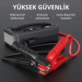 Lokithor J5000PRO 12V 5000Amp LiFePO4 Akıllı Akü Takviye + Powerbank + Led Lamba